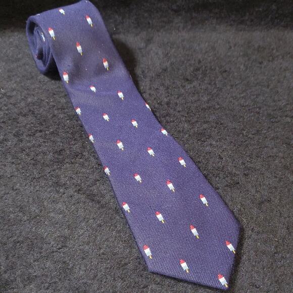 Aristo Ties Sydney Royal Blue Ice Cream Popsicles  Men's Neck Tie - Picture 1 of 3